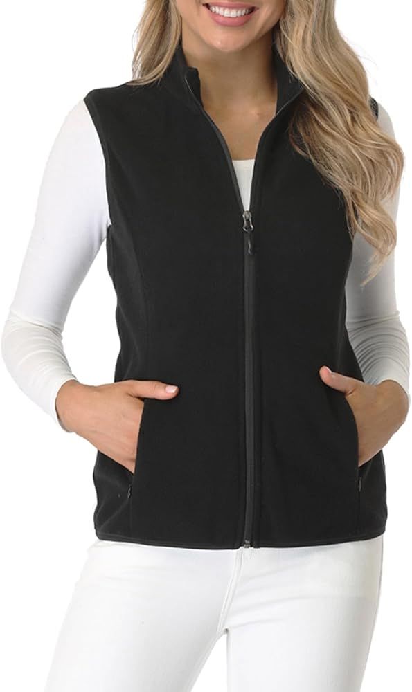 Fuinloth Women's Fleece Vest, Polar Soft Sleeveless Classic Fit with Zip up Pockets | Amazon (US)