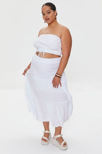 Plus Size Tiered Maxi Skirt | Forever 21 (US)