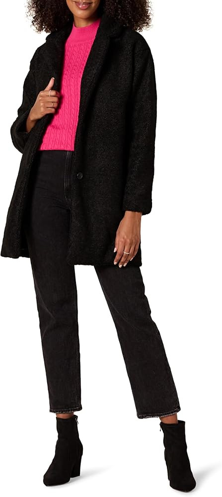 Amazon Essentials Women's Teddy Bear Fleece Oversized-Fit Lapel Jacket (Previously Daily Ritual) | Amazon (US)
