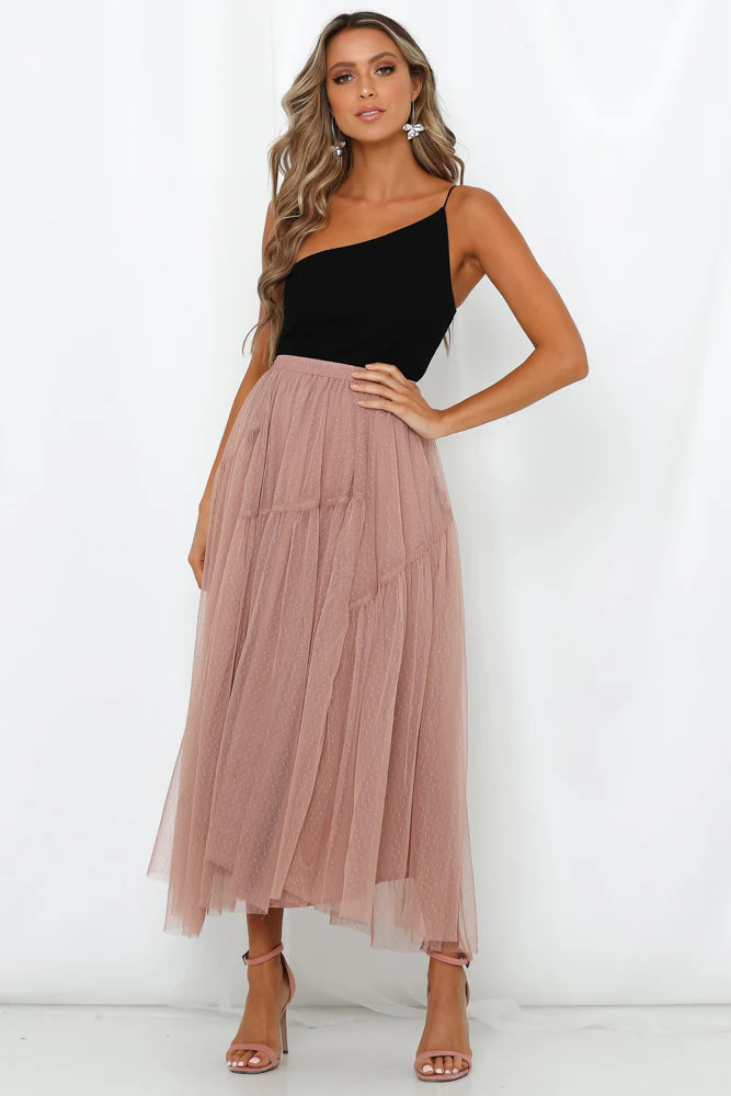 Another Fairytale Midi Skirt Dark Blush | Hello Molly (AU)