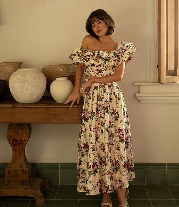 x The Style Bungalow Miraflores High Waist Pleated Floral Print Skirt | Dillard's
