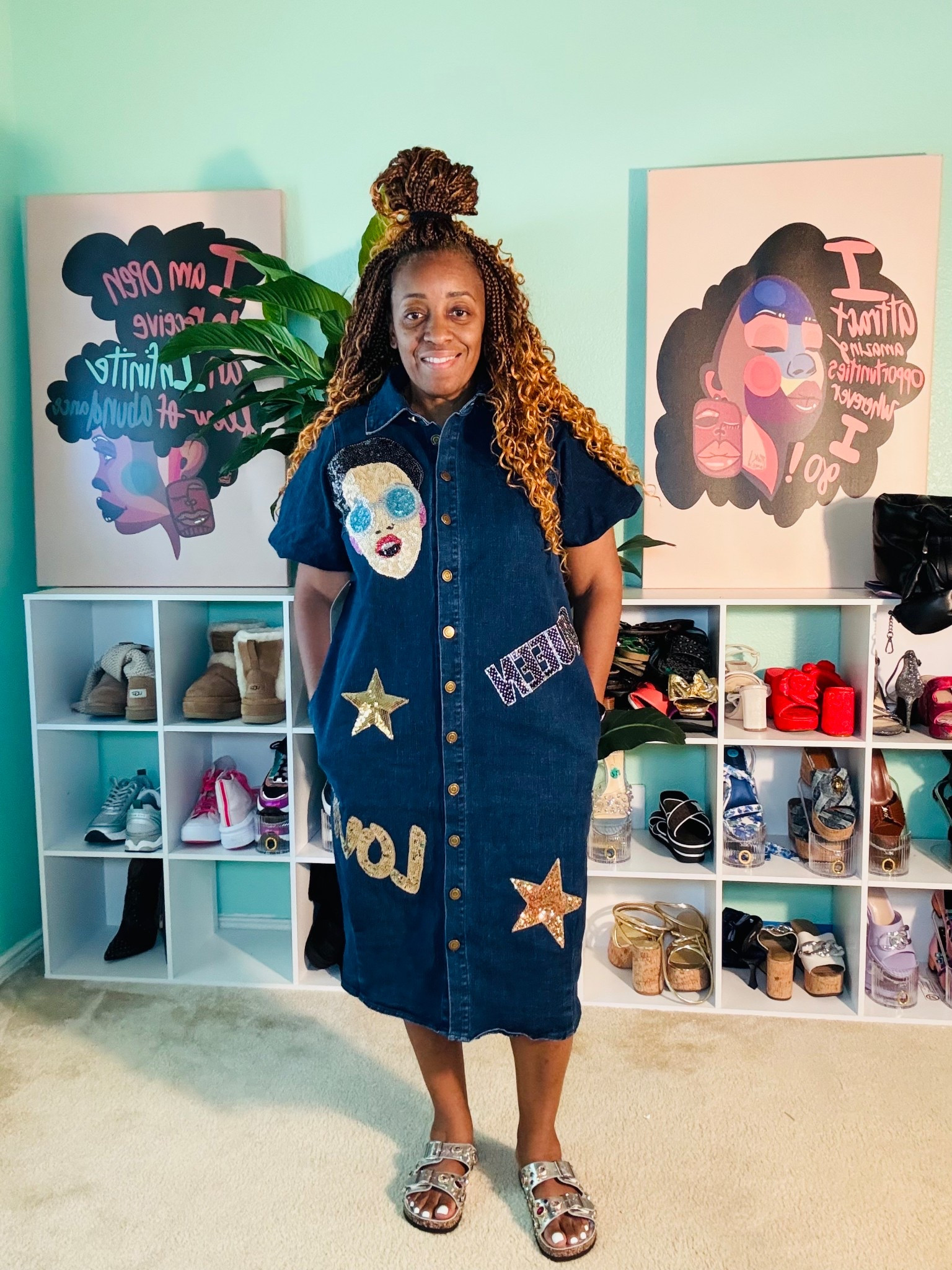  Ashro for the WIN! ✨

This cute, sassy, and downright adorable jean dress is giving style, confidence, and a whole lot of yes, ma’am! 💃🏽 Perfect for brunch, date night, or just showing up and shutting it down — Ashro knows how to deliver the wow every time.

When you wear Ashro, you’re not just wearing an outfit… you’re wearing attitude, elegance, and a sprinkle of sass. 🪞💙
I’m wearing a size MEDIUM 
📌 Shop the look. Own the moment. Win the day — the Ashro way.