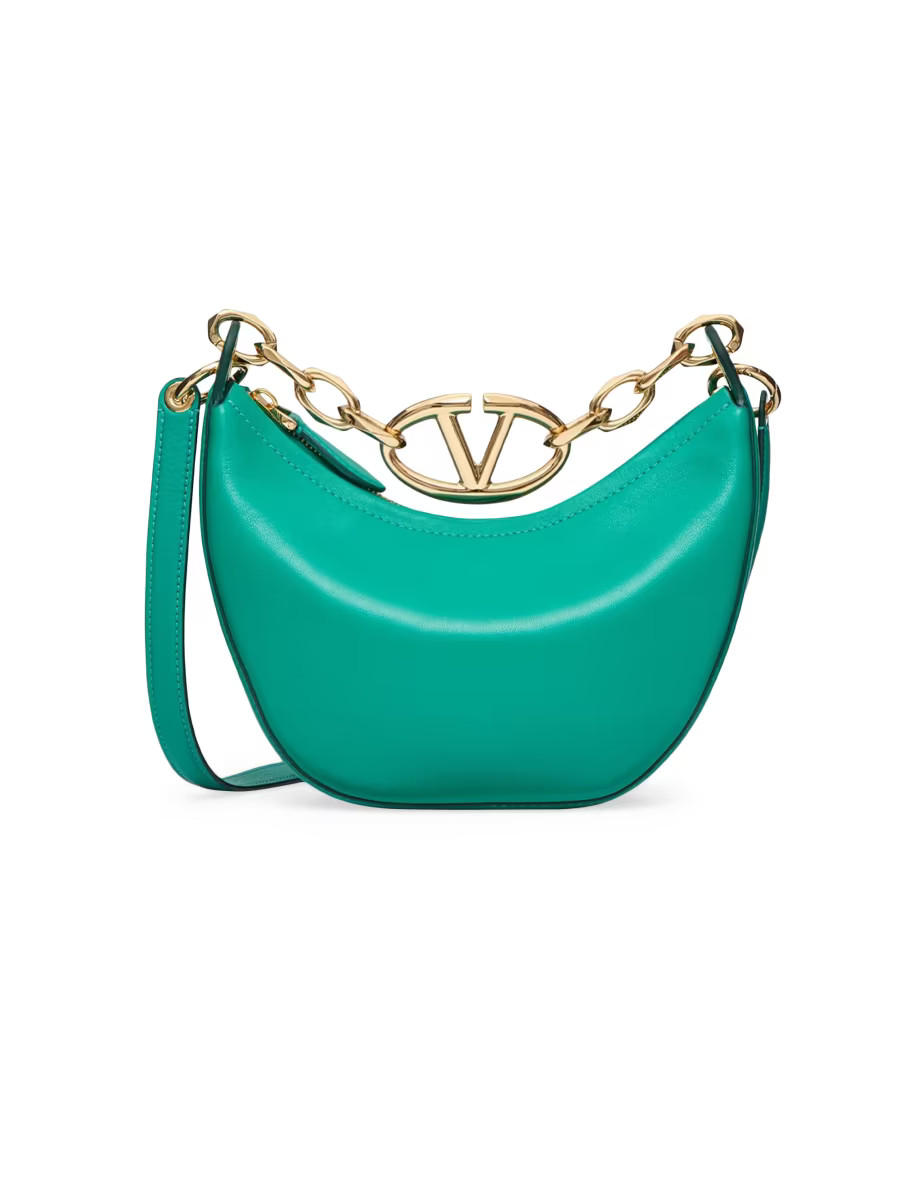 VLogo Moon Mini Hobo Bag in Nappa Leather | Saks Fifth Avenue