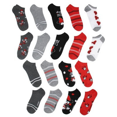 Disney Minnie Mouse Women's Socks Mix n' Match Ankle No Show Socks 9 Pack | Target