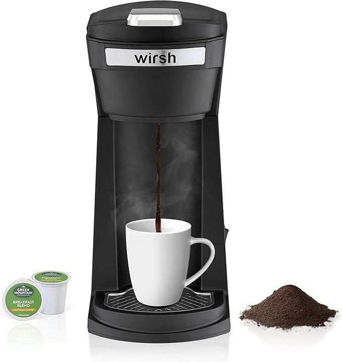 Wirsh Single Serve Coffee Maker, 2 in 1 Instant Coffee Maker Compatible with Pods and Ground Coff... | Amazon (US)