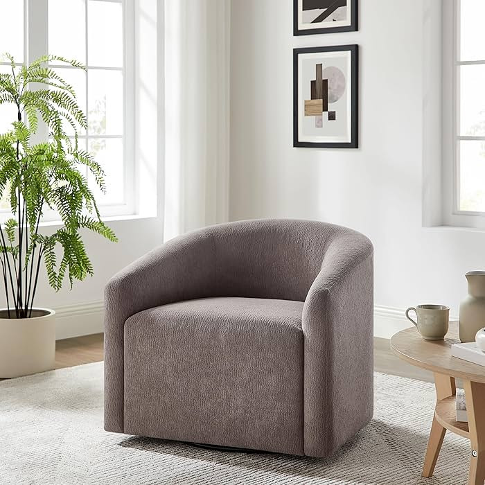 Swivel Accent Chair, 360° Swivel Barrel Chairs, Modern Upholstered Comfy Reading Chair for Livin... | Amazon (US)