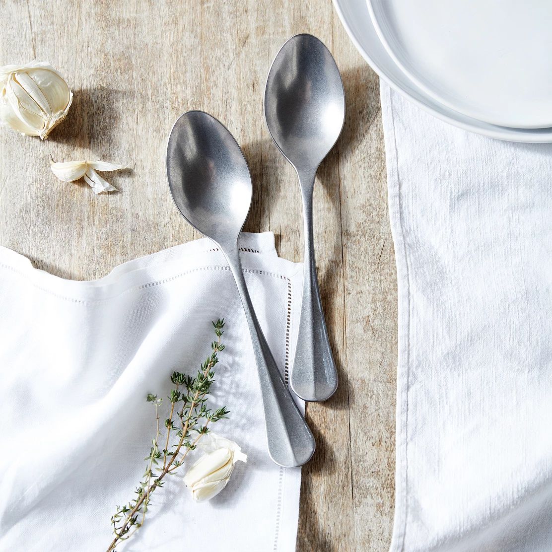 Bruton Serving Spoons - Set of 2 | The White Company (UK)