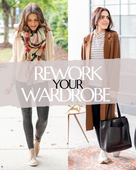 REWORK Your WARDROBE // black leggings. Three components when styling leggings chic: tops, shoes, layers. 
• oversized tops
• boots with a higher shaft, high top sneakers or trainer sneakers
• long oversized coats, coatigans

#LTKstyletip