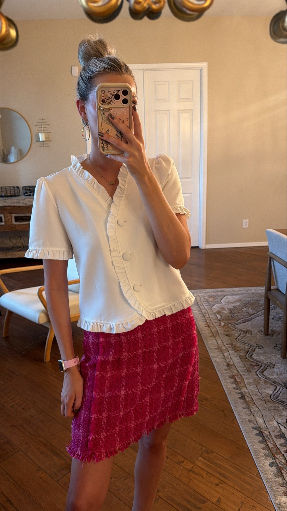 Amazon ruffle button down blouse 🤍

#LTKdayinmylife #LTKgrwm #LTKootd