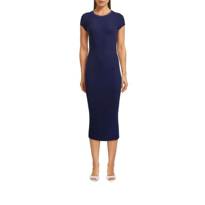 Enza Costa ENZA COSTA Rib Dress In Atlantic | SHEIN