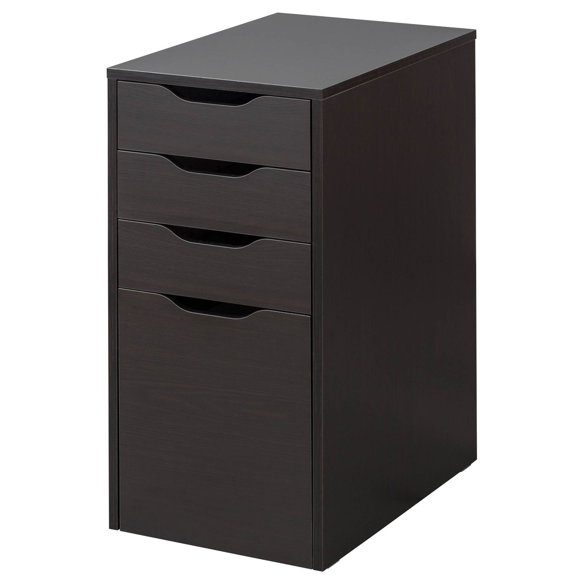 ALEX Drawer unit/drop file storage, black-brown, 14 1/8x27 1/2 " | IKEA US
