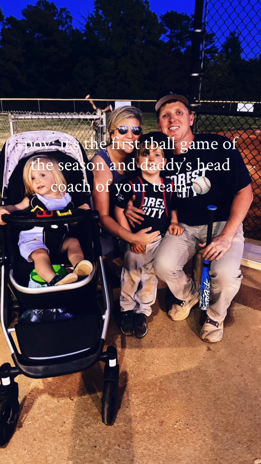 Judson had his first tball game of the season last night ⚾️🧢🏟️ and it was quite the night!!! 🏟️✨ So proud of our firstborn 💨 and his “Daddy Coach”  🏆 out there!! ❤️🤍🩵 Go Judson and “Dada,” go!!! 📣 #firsttballgameoftheseason #firsttballgame #baseballmama 

(And the most stunning view of the geese 🪿 in front of the farm 🚜 as the sun ☀️ was starting to set 🌅 as we were leaving for the ballfield 🏟️ - just so beautiful beyond words y’all!! 💭🌳) #farmsweetfarm #lovethisplace 

#LTKKids #LTKmomlife