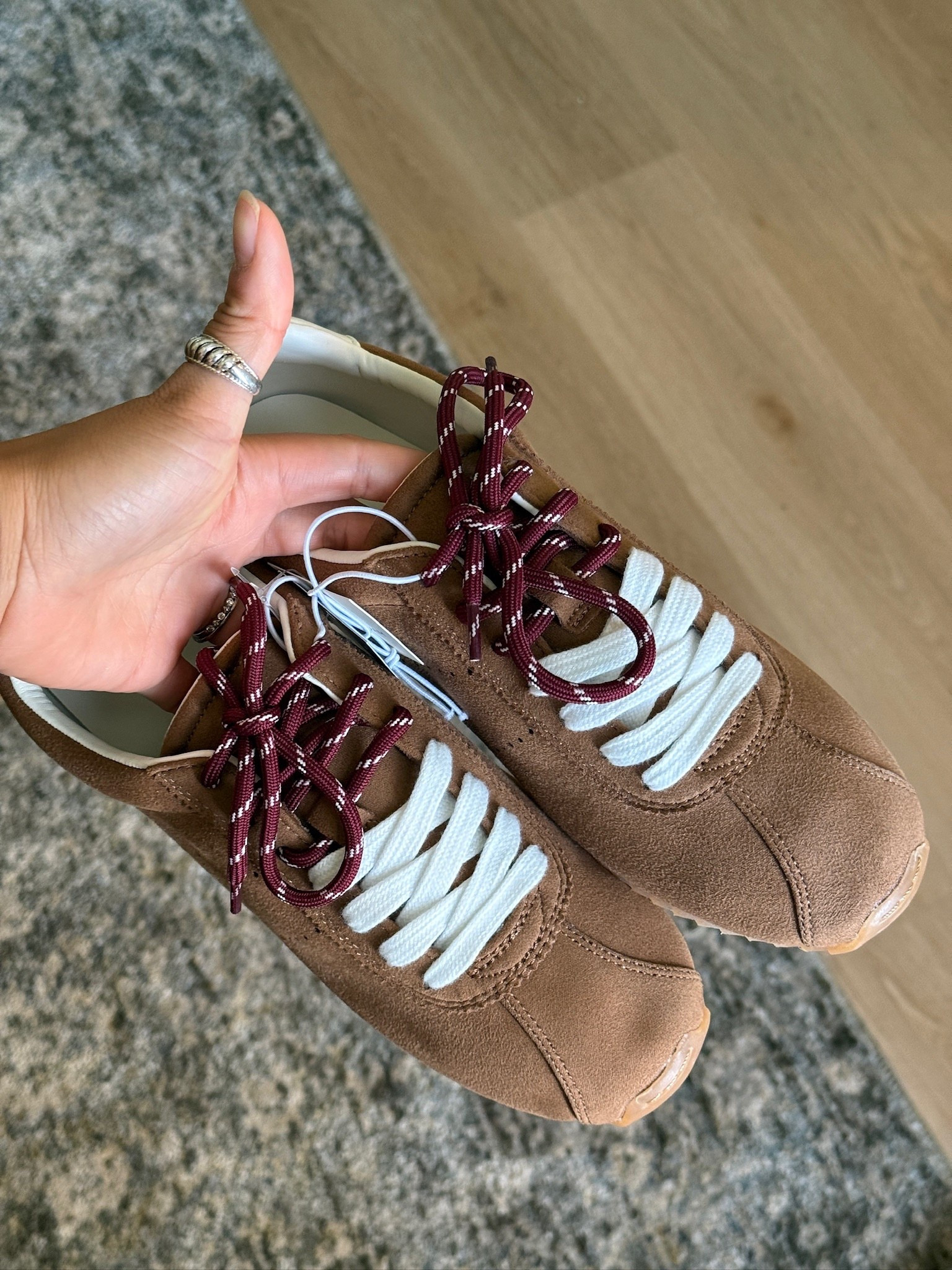 Loving these trendy sneakers at Target - only $40! 

double lace sneakers, trending for fall, fall fashion trends, target fashion, target fashion trends, target fall fashion, miu miu sneakers, affordable fashion finds 

#LTKStyleTip #LTKSeasonal #LTKShoeCrush