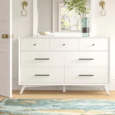 Parocela 7 Drawer Dresser Foundstone Color: White | Wayfair North America