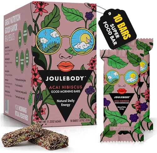 Amazon.com : JOULEBODY Acai Hibiscus Meal Replacement Bars Protein - Good Morning Organic Superfo... | Amazon (US)
