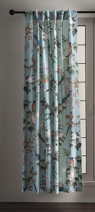 Maison d' Hermine Tailored Curtain 100% Cotton One Panel 50"x96" Curtains, Easy Hanging with a Ro... | Amazon (US)