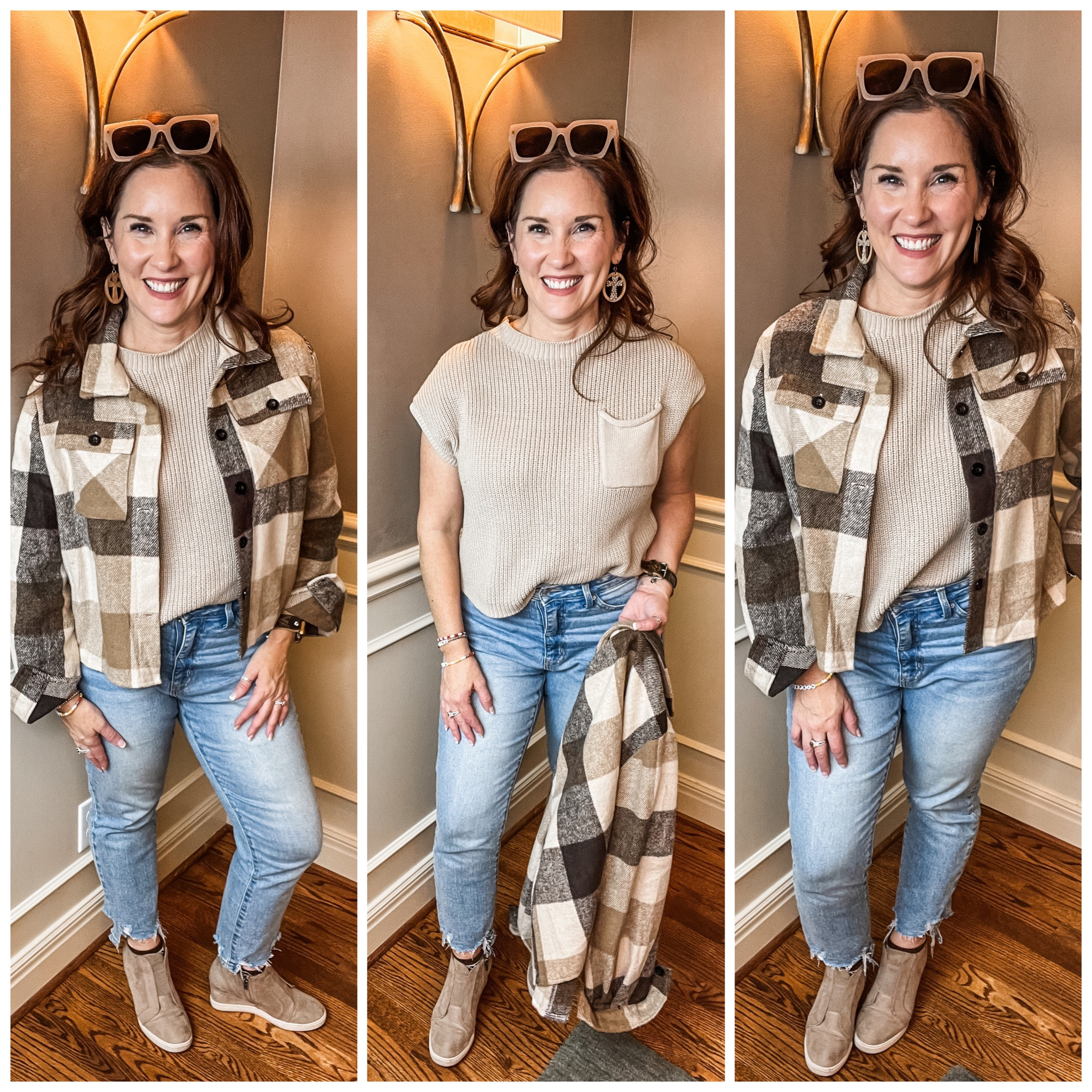 🍁🍂🤍loving all the fall neutrals! 
#CrazyBusyMama #falllayers 

#LTKover40 #LTKstyletip #LTKfindsunder50