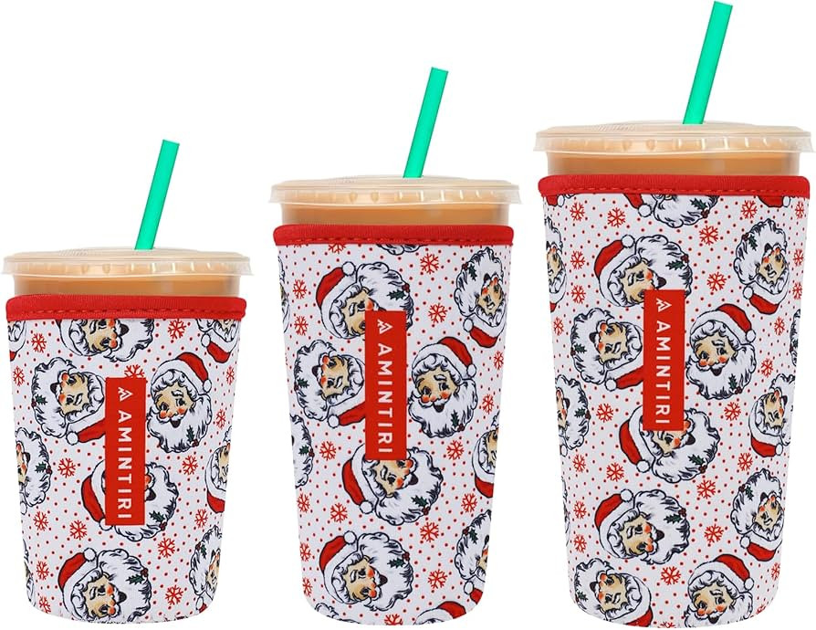 3 Pack Reusable Neoprene Sleeve for Iced & Hot Drinks, Compatible with Starbucks, Dunkin' Coffee ... | Amazon (US)