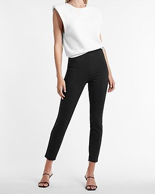 High Waisted Pull-On Twill Leggings | Express