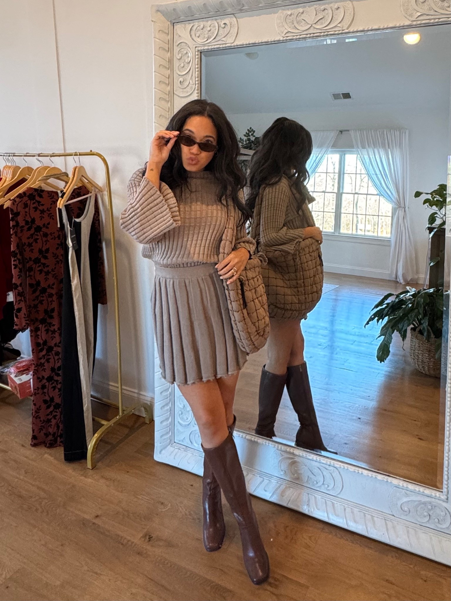 Last minute Thanksgiving outfit inspo! All Amazon prime so will get here before Thanksgiving! I usually wear size small but I sized down one size to XS for this set - 5'5" 125lbs wearing size small! 🦃 

#LTKHoliday #LTKootd #LTKFindsUnder100