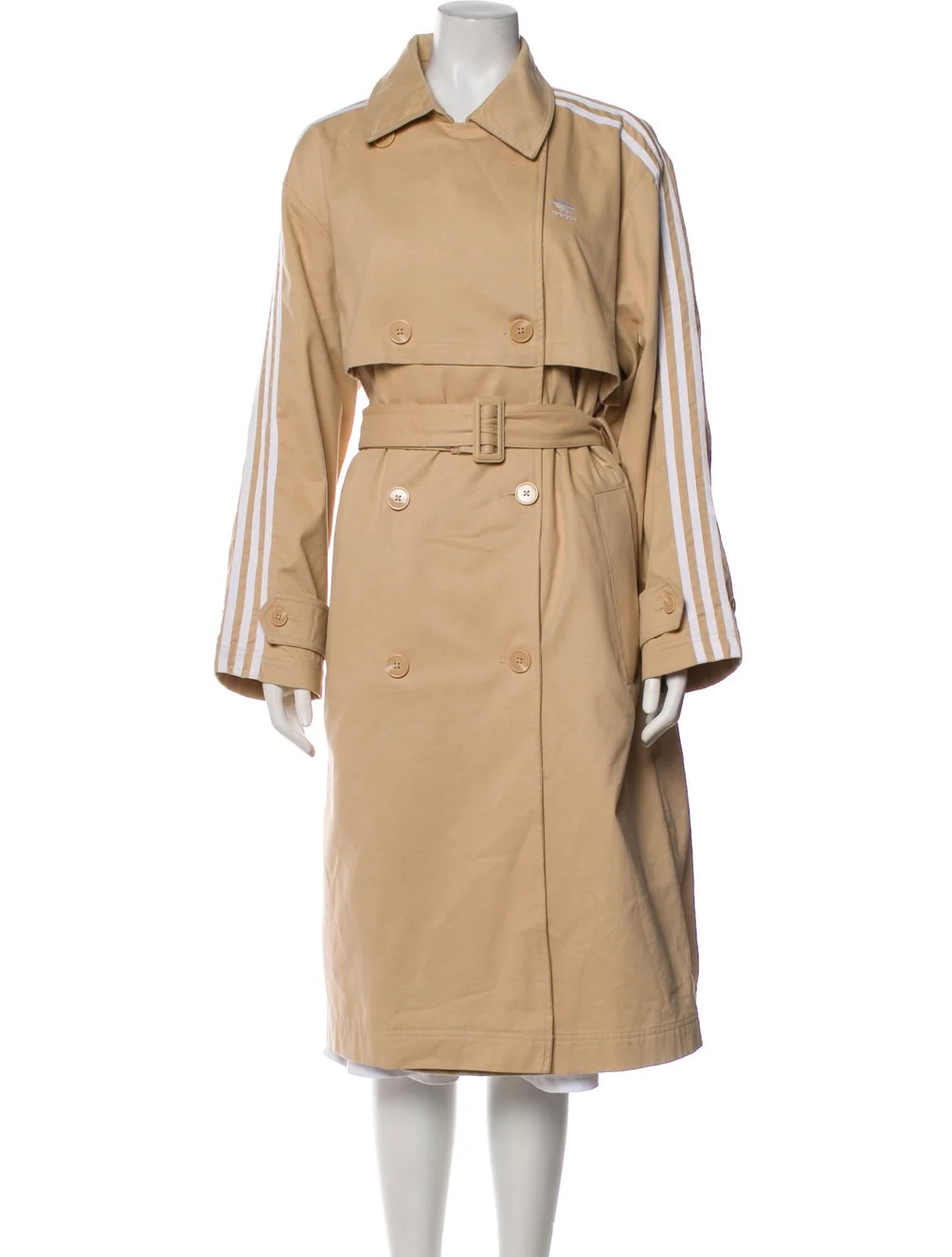 adidas Originals Trench Coat - Neutrals Coats, Clothing - WADAW24351 | The RealReal | The RealReal