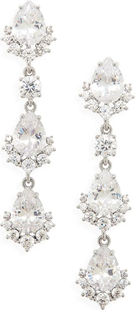 Cubic Zirconia Linear Drop Earrings | Nordstrom