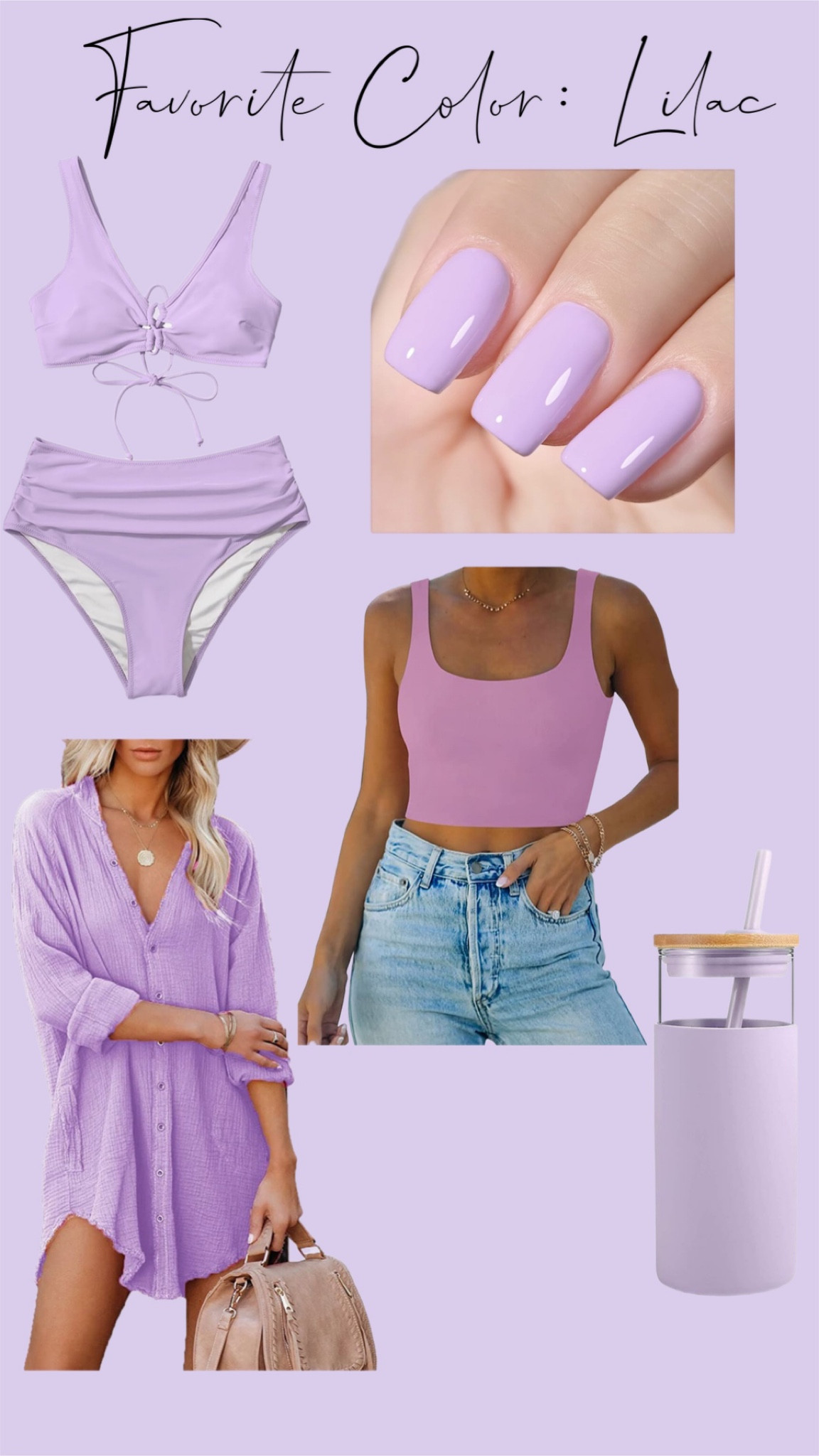 Favorite color: Lilac // Amazon finds// everything true to size 

Medium in tops and swimsuit 

#LTKunder50 #LTKFind #LTKstyletip