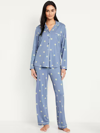 Knit Jersey Pajama Pant Set | Old Navy (US)