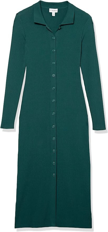 The Drop Women's Jaxon Rib Button Down Sweater Dress | Amazon (US)