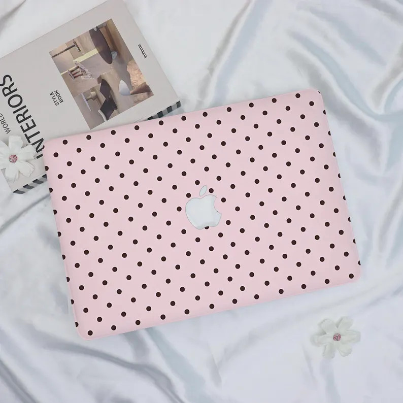 Pink Brown Polka Dots MacBook Cover,Apple Laptop Pro 13/15/16" Case,New Mac Pro 14 A3434 (M5) Cas... | Etsy (Global)