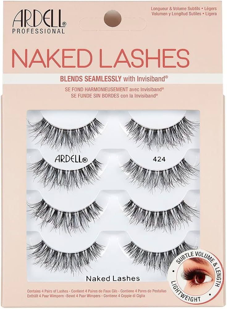 Ardell Strip Lashes Naked Lashes #424, 4 Pairs x 1-Pack | Amazon (US)
