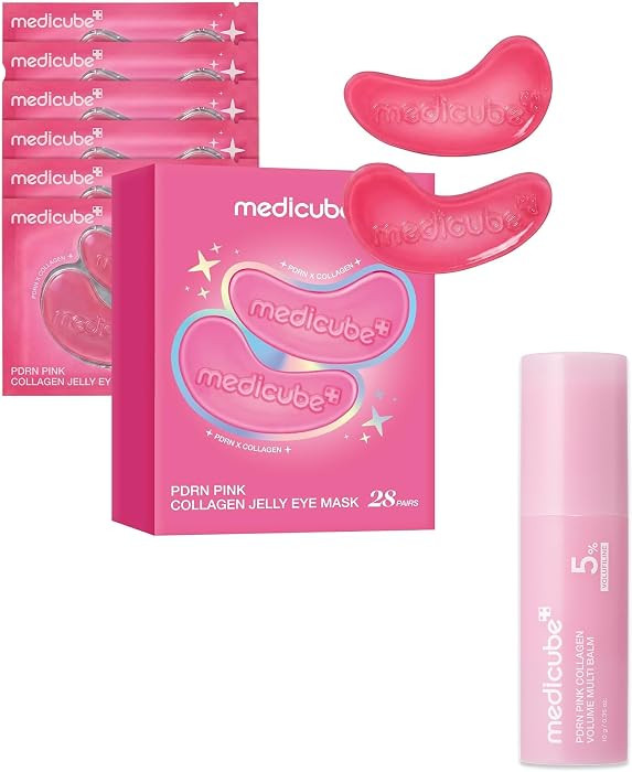 medicube PDRN Pink Eye & Glow Stick Duo: 28 Pairs Jelly Eye Mask and Collagen Volume Multi Balm S... | Amazon (US)