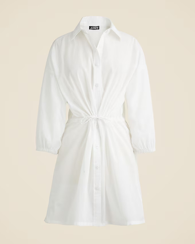 Cinched shirtdress in sheer cotton voile | J. Crew US