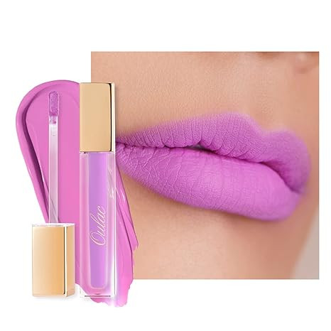 Oulac Matte Liquid Pinky Purple Lipstick for Women, Light Pink Lipstick Long Lasting Waterproof L... | Amazon (US)
