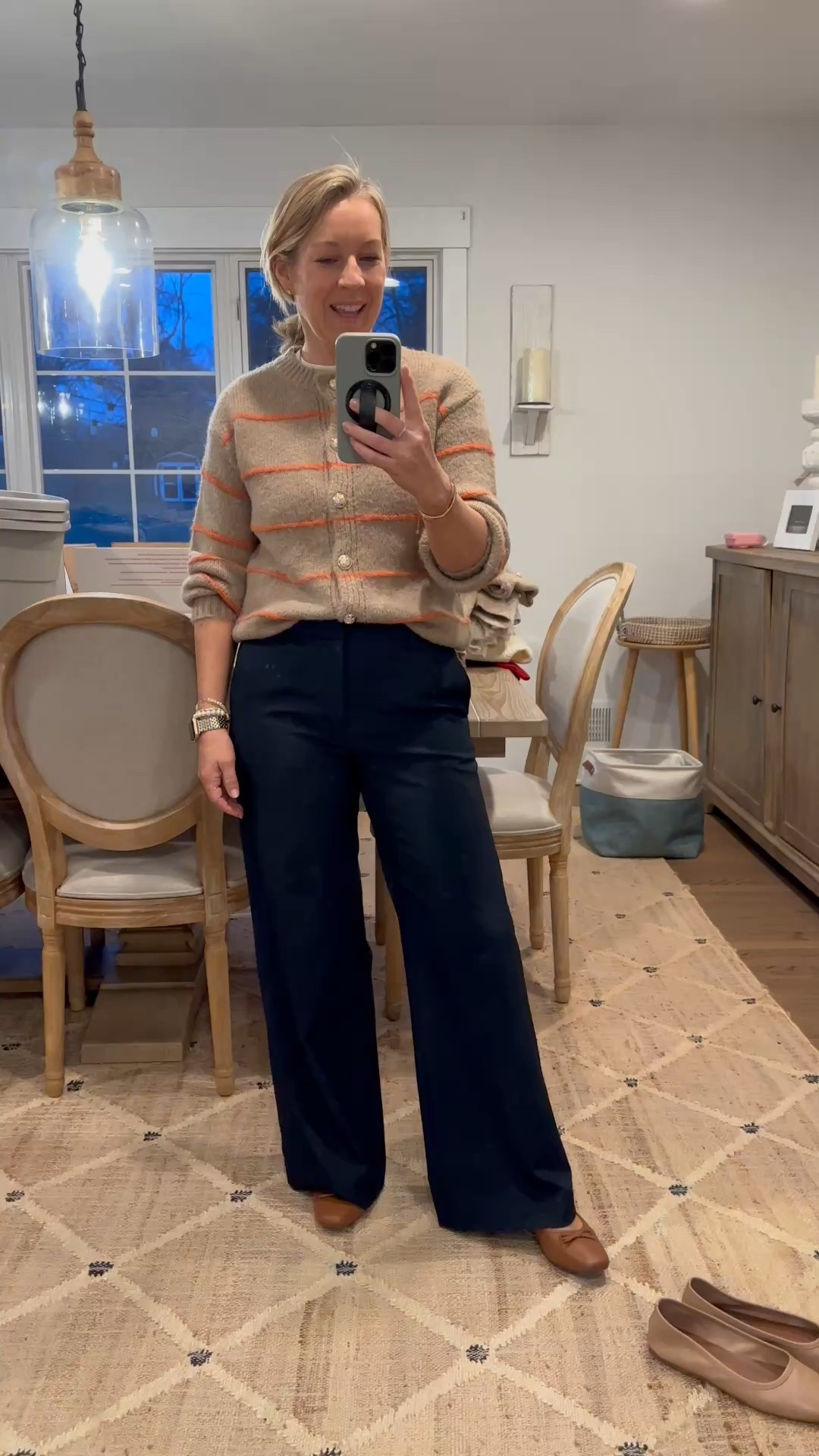 Ootd: HS art teacher. 
Medium tee and small cardi. Tts 8petite trousers that are basically no iron/wrinkle free!

#LTKWorkwear #LTKWatchNow #LTKFindsUnder50