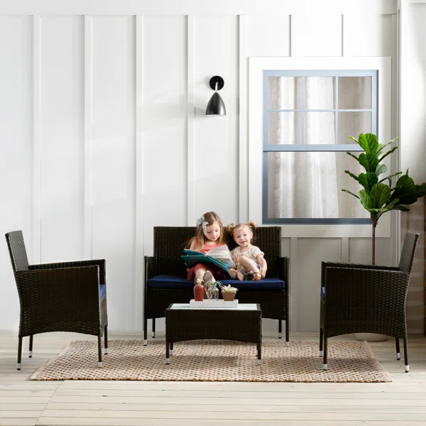 Abbondanzio 4 - Person Seating Group with Cushions | Wayfair North America