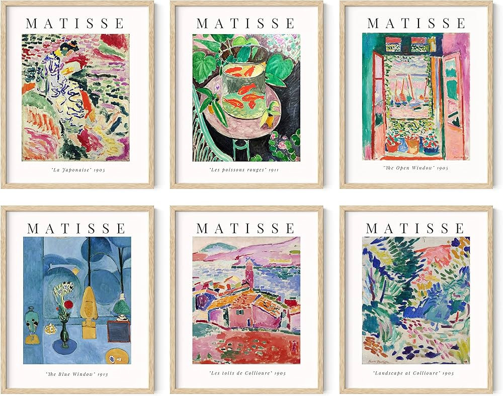 HAUS AND HUES Matisse Wall Art, Matisse Prints, Framed Matisse Poster Set, Framed Boho Wall Art, ... | Amazon (US)