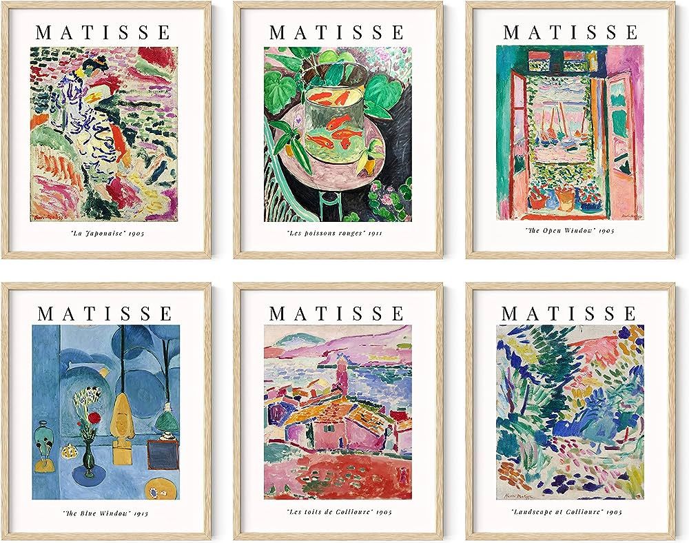 HAUS AND HUES Matisse Wall Art, Matisse Prints, Framed Matisse Poster Set, Framed Boho Wall Art, ... | Amazon (US)