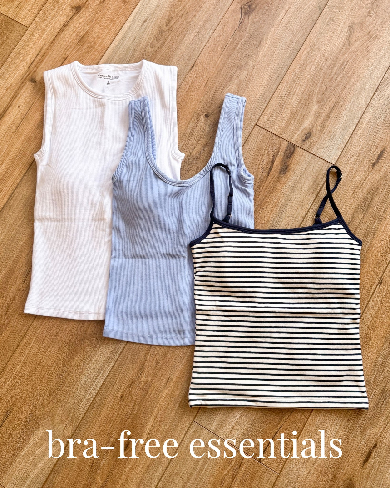 bra free tank top. abercrombie style. @abercrombie 

all 3 run a little snug, but only size up if in between sizes 

#LTKSaleAlert #LTKootd #LTKSeasonal
