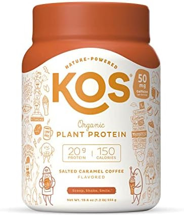 Amazon.com: KOS Coffee Protein Powder - Salted Caramel Coffee Vegan Protein Powder - Keto, Organi... | Amazon (US)