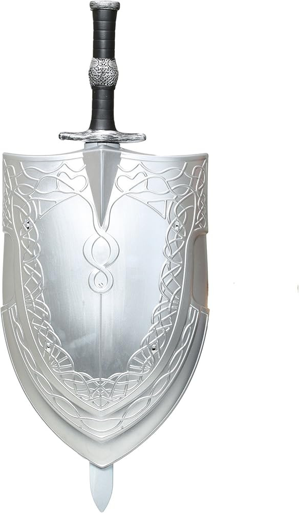 Valiant Knight Sword and Shield Set Child Woman Adult Costume Sword and Shield | Amazon (US)