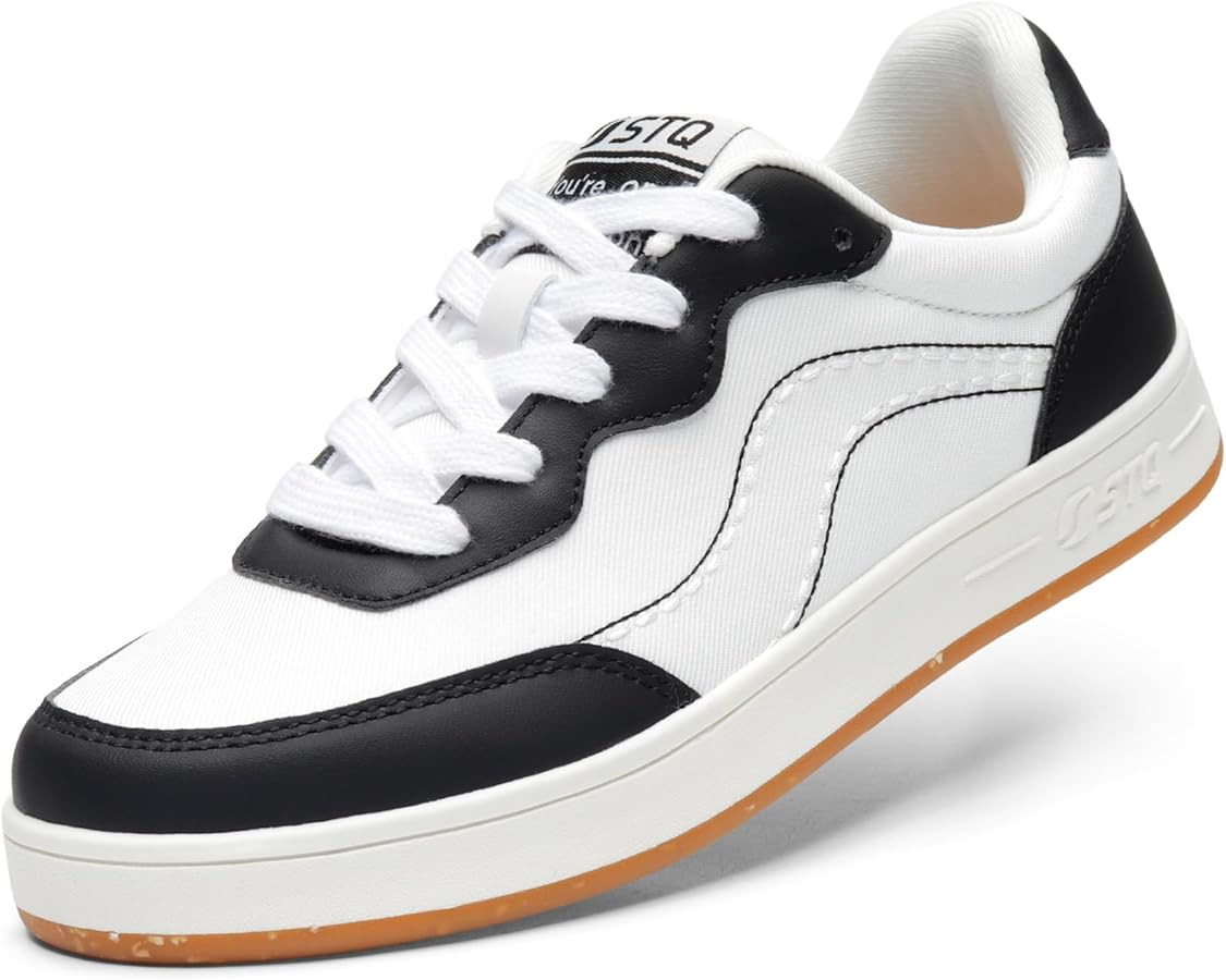 STQ Canvas Shoes for Women Lace Up Tennis Shoes Non Slip Comfortable Walking Sneakers | Amazon (US)
