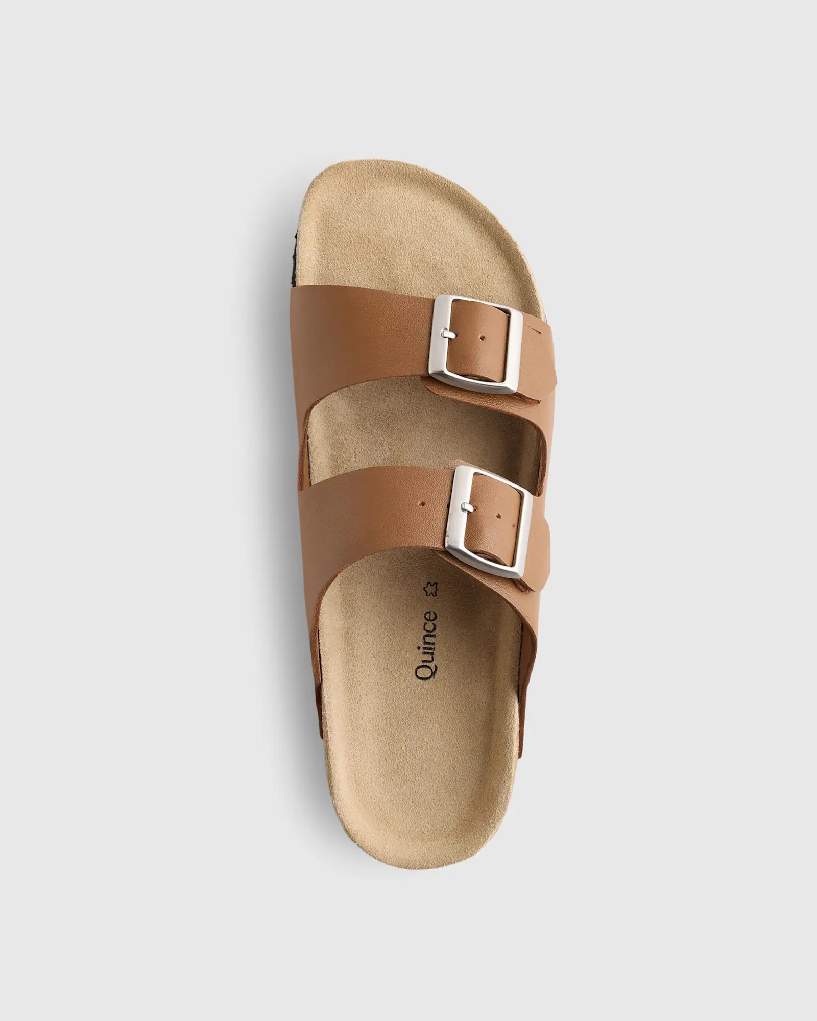 Nappa Leather Double Buckle Slide | Quince