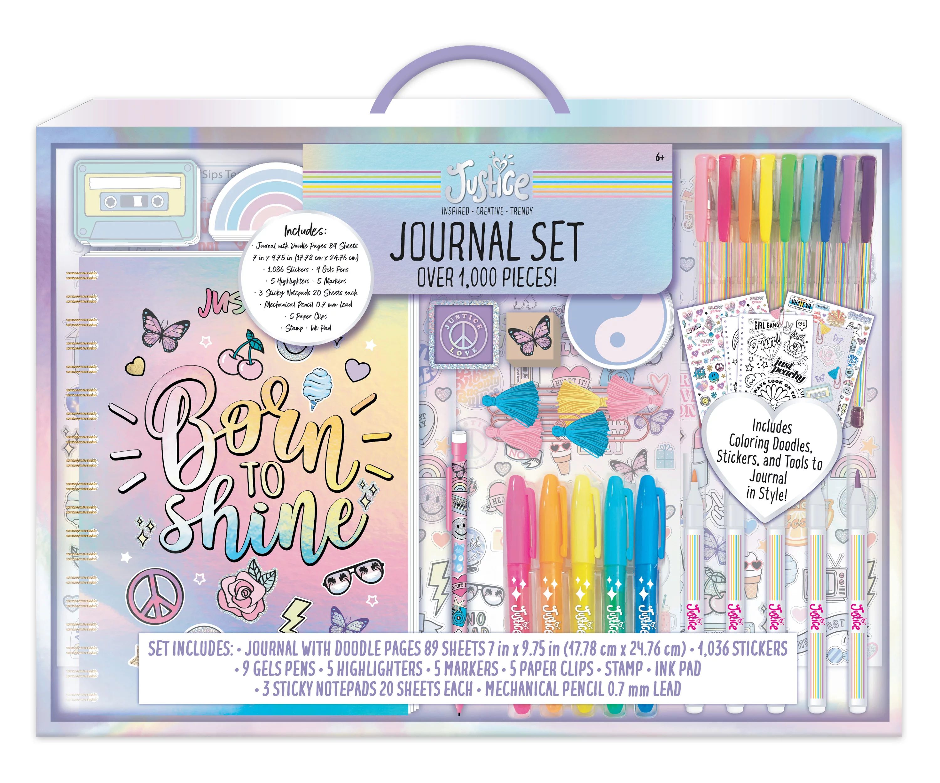 Justice Journal Art Set, 1000+ Pieces for Girls Ages 6+ - Kids, Tweens, Teens | Walmart (US)
