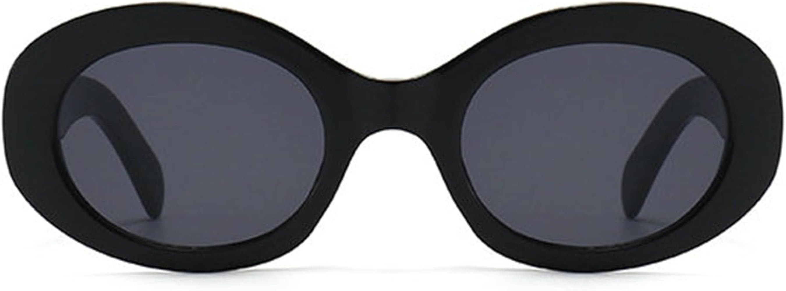 willochra Modern Thick Oval Sunglasses for Women Fashion Goggles Retro Narrow Chunky Sun Glasses ... | Amazon (US)