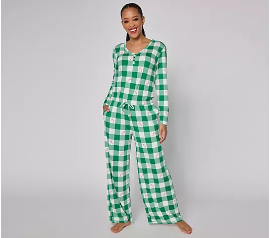 MUK LUKS Dream Cloud Cozy Holiday Jumpsuit - QVC.com | QVC