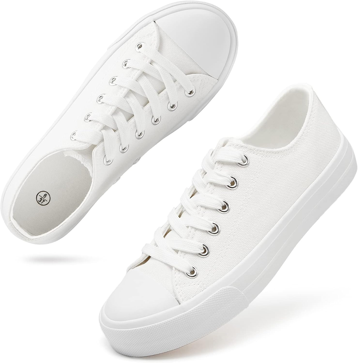 Women's Canvas Shoes Low Cut Canvas Sneaker Casual Walking Shoes | Amazon (US)