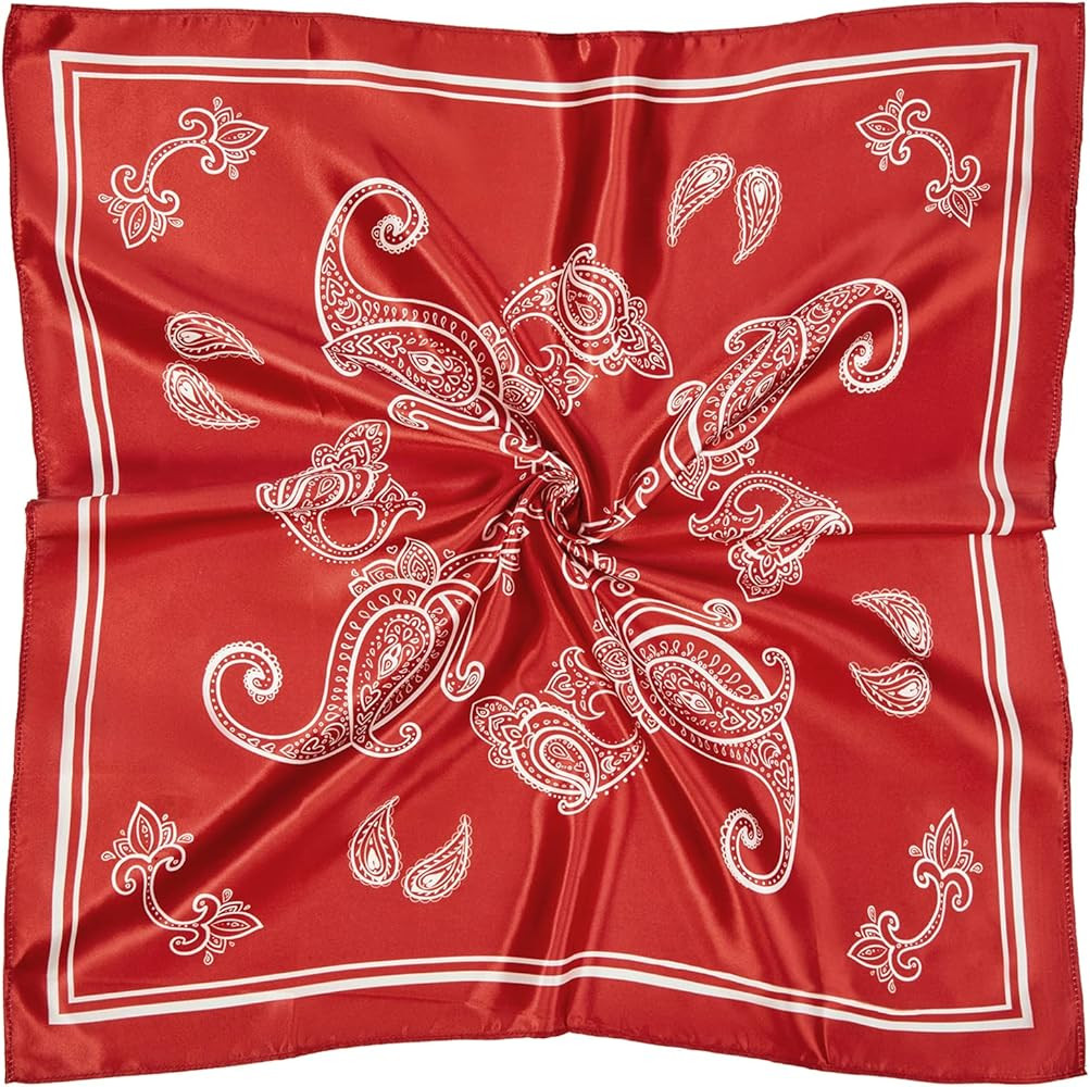 American Trends Women Silk Scarf Satin Feeling Head Scarves Square Scarf Wrap Neck Scarf Lightwei... | Amazon (US)