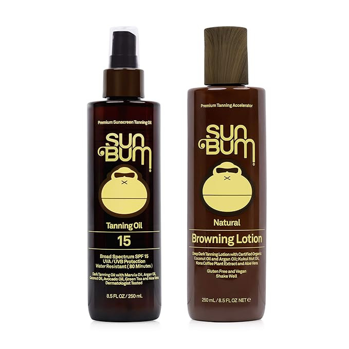 Sun Bum Sun Bum Browning Lotion and Spf 15 Tanning Oil Vegan and Reef Friendly (octinoxate & Oxyb... | Amazon (US)