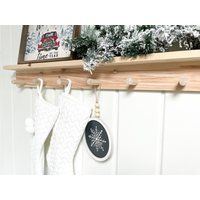 Shelf With Hooks | Christmas Stocking Wooden Peg Rail Wooden Rack Coat Entryway Decor Minimalist Sha | Etsy (US)